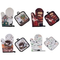 Kitchen Gloves Insulation Northern Europe Pattern Pad Baking BBQ Oven Potholders Oven Mitts Potholder Cooking Microwave Gloves