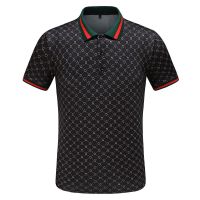 2023 new Summer Mens Polo Shirt Polyester material Short Sleeve Polo Shirt Gussi Golf Shirt（Contact the seller, free customization）