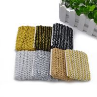 5 meters /lot Lace Trim Fabric Sewing Lace Gold Silver Braided Lace Ribbon Curve Lace DIY Clothes Accessories Wedding Crafts Fabric  Material