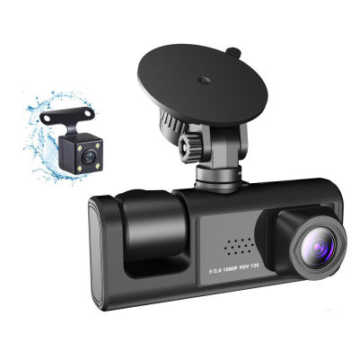 KKmoon กล้องติดรถยนต์3ตัวกระจกมองหลังรถชัดหลายภาษาวิดีโอรถยนต์รถมุมกว้างกล้องถ่ายวิดีโอการบันทึกกล้องวิดีโอเชื่อมต่อ WIFI กล้องติดรถยนต์ความปลอดภัยอัตโนมัติ