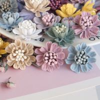 10PCS/Lot 2.5CM Colorful Artificial Flower Head For DIY Accessories Clothing Hats Shoes Decoration Headdress