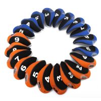 【cw】 10Pcs Headcover Iron Covers Protector W/ 3 4 5 6 7 8 9 PW A Number Tag Heads Accessories !