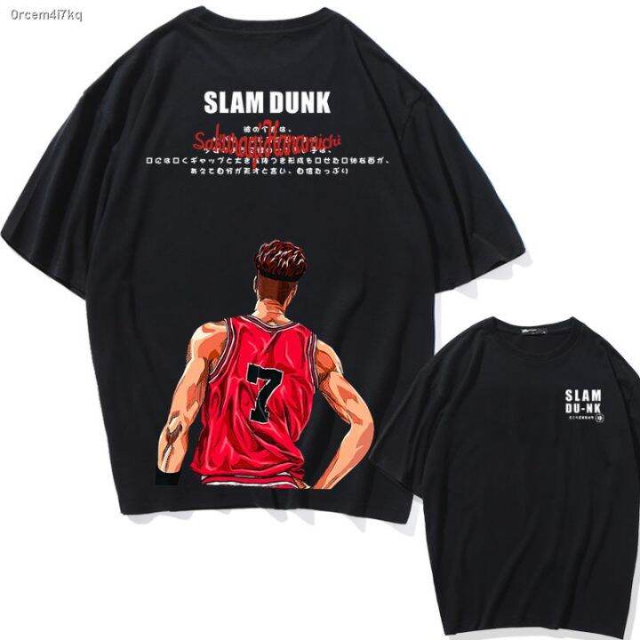 ข้อเสนอพิเศษ-tshirt-slam-dunk-t-shirt-slam-dunk-เสื้อยืดแขนสั้นผู้ชายเสื้อบาสเกตบอลกีฬา-sakuragi-hanado-อะนิเมะพิมพ์-xia-kobe-ที่ระลs-5xl