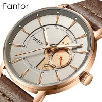 【LZ】 Fantor relogio masculino Top Brand Luxury Men Watch Genuine Leather Watch Man Business Fashion Quartz Wristwatch Men Wrist Watch