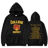 Rapper Kanye West Hoodie Music Album College Dropout Print Hoodies Men Women Hip Hop Fashion Long Sleeve Oversized Sweatshirts Size Xxs-4Xl