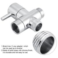 BOKALI ทองเหลือง 3 WAY T-ADAPTER G1/2 TEE Connector วาล์วปิดสำหรับโถฉี่