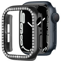 NINKI Compatible Apple Watch 7/8 45Mm Bling Case Cover,เคส Apple Watch Series 7/ 8 41Mm,คริสตัลเพชรกันกระแทกฝาครอบป้องกัน PC ไฟฟ้ากันชนกรอบกรณีสำหรับ Apple Watch 7/8 45มิลลิเมตร41มิลลิเมตรผู้หญิง