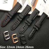 （A New Well Sell ） 22mm 24mm 26mm black brown stiching Vintage Italian cow leather watch band bracelet watchband For PAM441 for Panerai strap tools