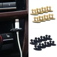 How New 8pcs Car Wire USB Cable Holder Tie Clip Fixer Headphone Cable Organizer Multifuction Navigation Black Car Charging Line Clamp