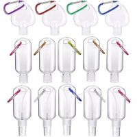 20Pcs 30ml 50ml Makeup Clear Bottle Reusable Portable Mini Alcohol Spray Bottle Hand Sanitizer Travel Small Holder Hook Keychain Travel Size Bottles C