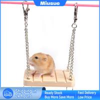 Miusue บันไดของเล่นสำหรับนกประกอบฉากสำหรับหนูสัตว์เลื้อยคลานหนูเปลไกวการห้อยแฮมสเตอร์บ้านไม้