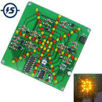 DIY บัดกรีชุดแสงแฟลชชุด73 LEDs สีแดงสีเหลืองกระพริบบัดกรีคณะกรรมการการปฏิบัติ PCB วงจรชุดฝึกอบรมอิเล็กทรอนิกส์