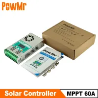 MPPT 60A MPPT 60A Powmr MPPT พลังงานแสงอาทิตย์เครื่องควบคุมการชาร์จ60A เครื่องชาร์จแบตเตอรี่12V 24V 36V 48V พีวีสูงสุด190VDC สำหรับตะกั่วกรดลิเธียมแบตเตอรี่