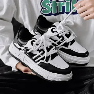 Men Graphic Print Lace-up Front Skate Shoes, Sporty Sneakers