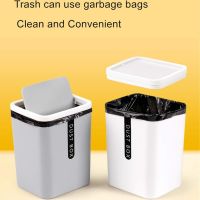 ✉✶♚ Desktop Trash Can Small Mini Garbage Can Plastic Dustbin with Shake Cover for Home Office xqmg Waste Bins Household Cleaning Too