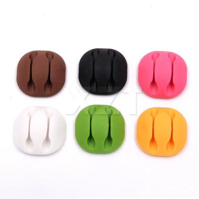 2pcs Cable Clip Desk Tidy Organiser Wire Lead USB Charger Mouse Organizer Holder new hot sale