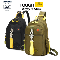 TOUGH Army T-5649  กระเป๋าเป้สะพายหลัง กระเป๋าคาดอก กระเป๋าเท๋ๆ เนื้อนิ่ม หนา ทนทาน สำหรับสายลุย กันน้ำ Oxford กระเป๋าสะพายผ้า