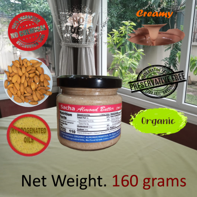 Sacha Almond Butter (Creamy) All Natural Organic (160 grams) - Shipping Nationwide, ซาช่า-เนยอัลมอนด์ (จัดส่งทั่วประเทศ)