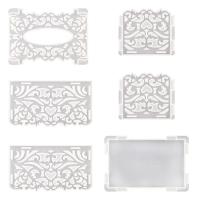 1Set DIY Crystal Epoxy Mold Restaurant Hollow Pattern Storage Napkin Car Tissue Box Silicone Mold