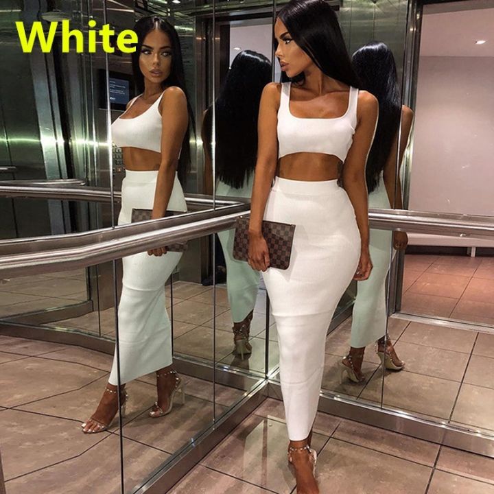 knitted-women-matching-set-crop-tops-midi-skirt-festival-party-clothing