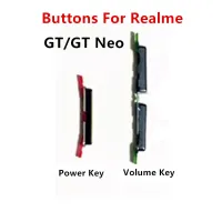 คีย์กรอบสีดำสำหรับ Realme GT 5G GT ปุ่มปรับระดับเสียง Neo อะไหล่ซ่อมโทรศัพท์ RMX3031 RMX2202