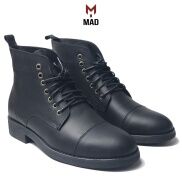 Giày cao cổ Vanguard Boots MAD Black nam da bò sáp ngựa điên cao cấp chính