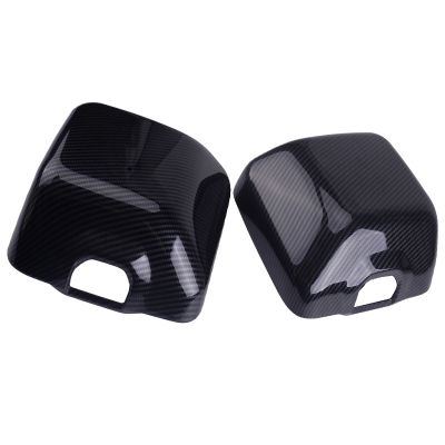 2Pc Black Carbon Fiber Exterior Right &amp; Left Side Door Mirror Cover Trim Accessories Fit for Jeep Wrangler JL 2018
