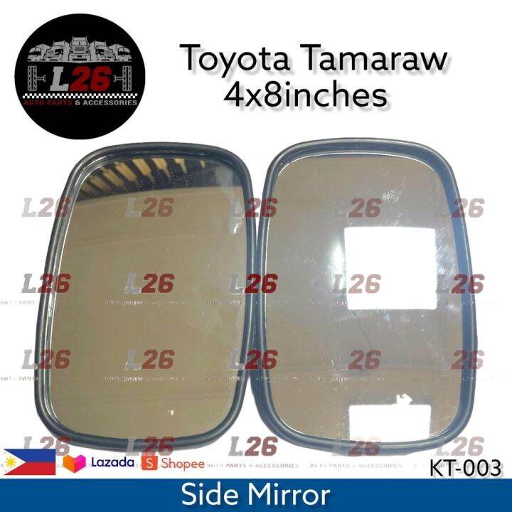 xhnlw Toyota Tamaraw SIDE MIRROR 4x8 Black KT003 Lazada PH