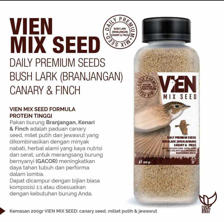 Vien Mix Seed Pakan Berkualitas Untuk Kenari Branjangan Kenari Finch