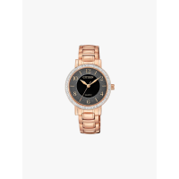 Citizen นาฬิกาข้อมือผู้หญิง [ประกันร้าน] CITIZEN นาฬิกาข้อมือผู้หญิง รุ่น AQ Mid Black Dial Gold รุ่น EL3048-53E