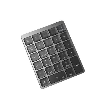 Numeric Keypad Wireless Digital Keyboard Bluetooth Aluminium Alloy With Two USB 2.0 Ports For Windows Laptop Computer Phone