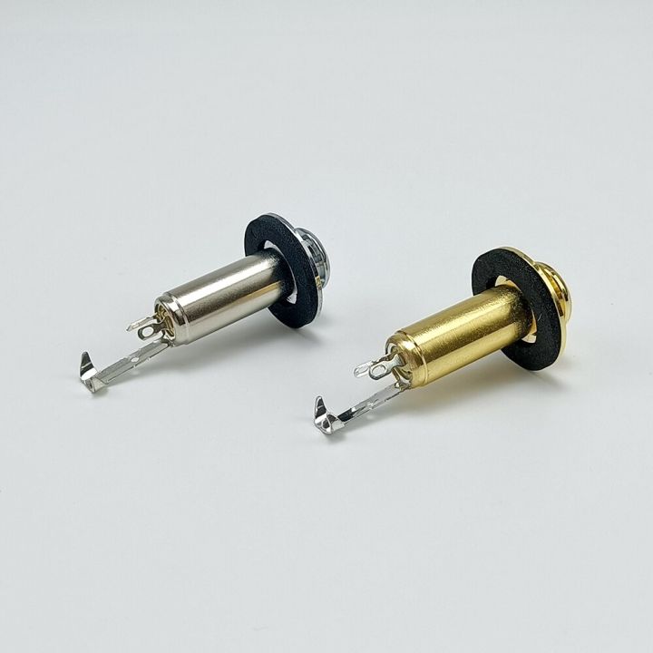 acoustic-electric-guitar-mono-end-pin-jack-endpin-jack-socket-plug-6-35mm-1-4-inch-copper-material-with-screws-guitar-parts