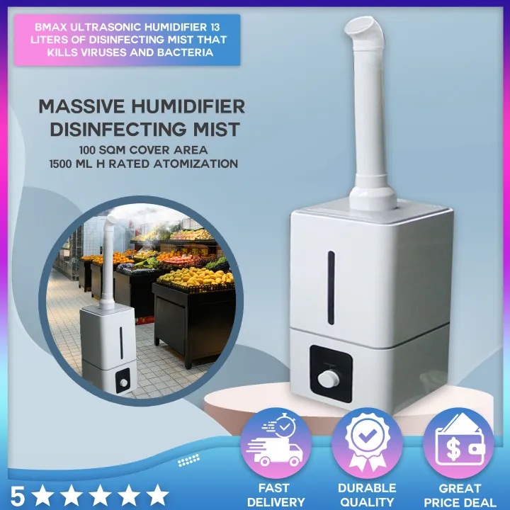 Bmax Ultrasonic Humidifier 13 Liters of Disinfecting Mist That Kills