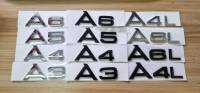 โลโก้ติดท้าย ออดี้ BLACK / SILVER Audi A3 A4 A5 A6 A4L A6L Trunk Rear Number Letters logo