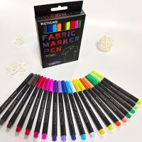 20pcs New Fabric Painting Pen Permanent Marker Professional Painting Pen For T-shirt Clothes Handbags Canvas Desn DIY SuppliesHighlighters  Markers