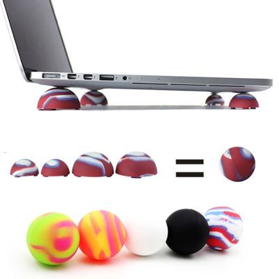 【CW】 4Pcs/Set Silicone Notebook Tablet Cooling Feet Laptop Cooler Heightening Foot Holder 0.6-1cm