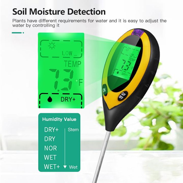 hot-item-4-in-1ดิน-ph-tester-ph-ความชื้นความเป็นกรดความชื้นทดสอบดินทดสอบความชื้นเมตรดินทดสอบชุดสำหรับดอกไม้