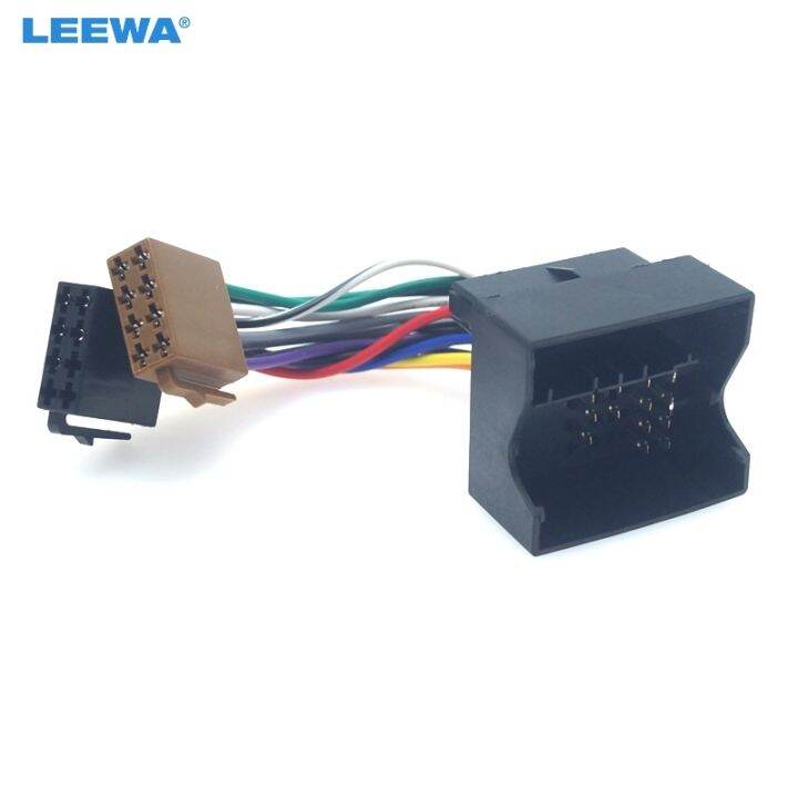 LEEWA 5X Car ISO Stereo Radio Wire Adapter for Volkswagen Passat Bora