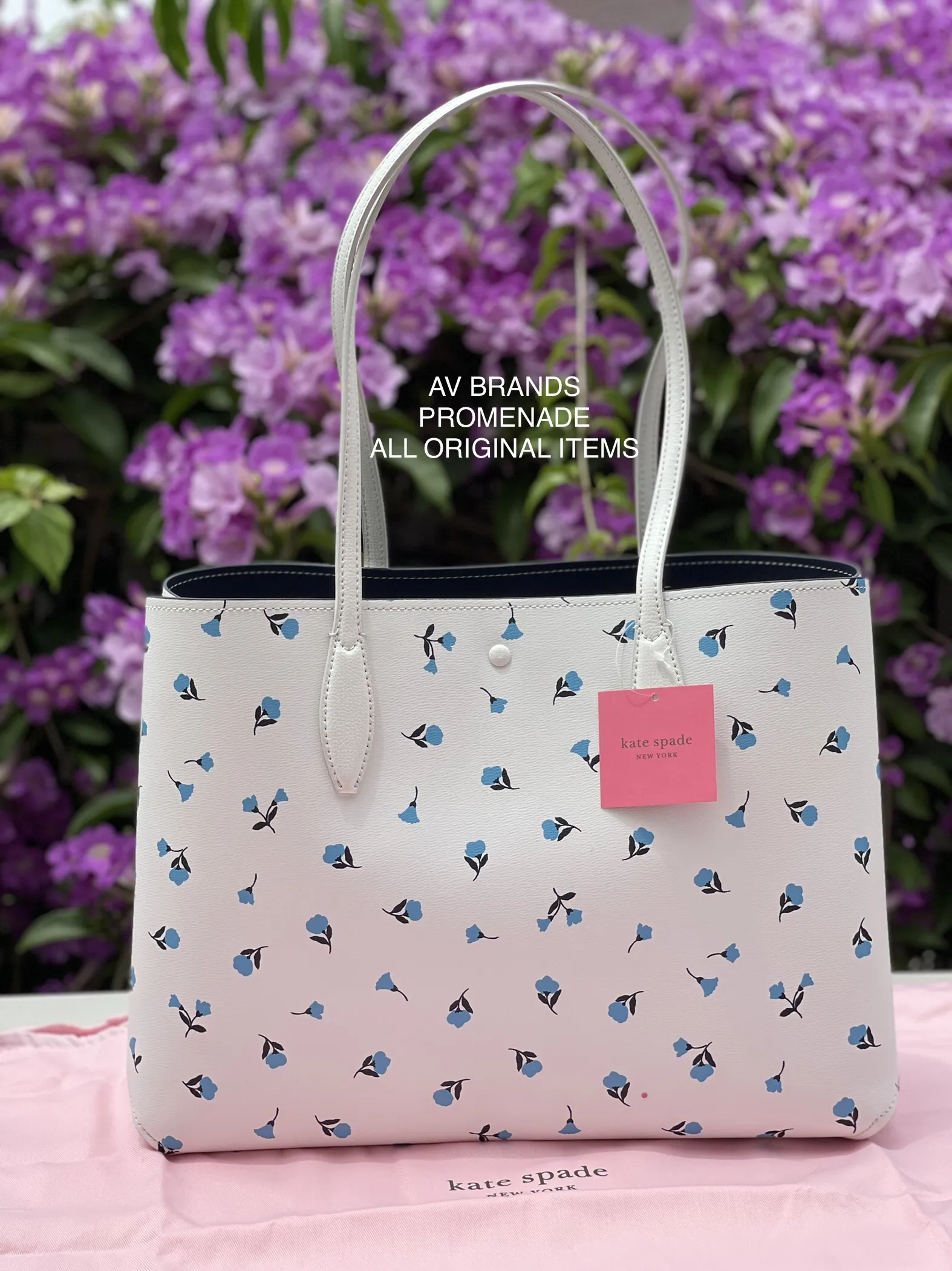 Original Kate Spade All Day Dainty Bloom Large Tote Work Bag Vacation Bag  White | AV Brands Promenade | Lazada PH