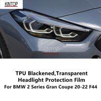 For BMW 2 Series Gran Coupe 20-22 F44 TPU BlackenedTransparent Headlight Protective FilmHeadlight ProtectionFilm Modification