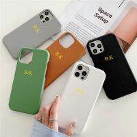 {Chaoke digital branch} ตัวอักษรชื่อเคสหนังมาการองที่กำหนดเองได้จากญี่ปุ่นสำหรับ Iphone 13 Pro Max 12 11 Pro Max MiNi X XS XR 7 8 Plus SE เคสอย่างแข็งสุดหรู