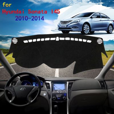 พรมฝาปิดแผงควบคุมสำหรับ Hyundai Sonata I45 2010 2011 2012 2013 2014 YF Dash Board อุปกรณ์เสริมที่บังแดดรถ