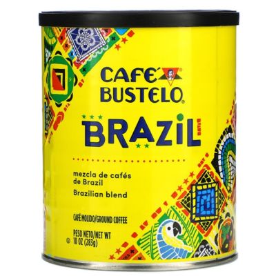 ☕Café Bustelo Brazilian Blend Ground Coffee☕ กาแฟคั่วบดสไตล์บราซิลเลี่ยน คั่วเข้ม หอมกรุ่น รสเข้มข้น กาแฟนำเข้าจากอเมริกา🇺🇸 แบบกระป๋องขนาด 283 กรัม