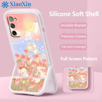 XiaoXin สำหรับ S amsung S20 FE S20พลัส S20อัลตร้า S20 TPU ที่มองไม่เห็นยืนโทรศัพท์กรณีแบบบูรณาการโทรศัพท์ Soft Case กล้องเต็มครอบคลุม