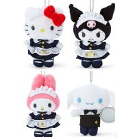 Sanrio Hello Kitty Kuromi จี้พวงกุญแจตุ๊กตาตุ๊กตาเมโลดี้ของฉันยัดไส้ของเล่นตุ๊กตาแมวน่ารักสำหรับเด็กผู้หญิงเด็กของขวัญเล็กๆน้อยๆ