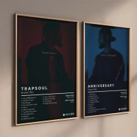 2023 ◘❈ Pop Rap Music Album Cover Bryson Tiller Poster Aesthetic Rapper Hip Hop Rock True to Self TRAPSOUL Canvas Home Room Wall Decor