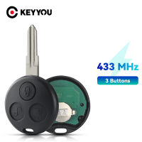 KEYYOU 3ปุ่มรีโมทคอนล433Mhz สำหรับ Benz Fortwo 450 Forfour Roadster City Coupe สมาร์ท2000-2005