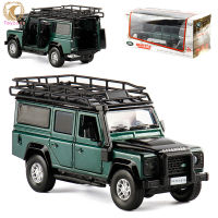 1:32 Alloy Pull Back Car With Sound Light Compatible For Jk Land Rover Defender Six-door Off-road Vehicle Model Toys