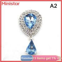 Ministar จี้หยดน้ำเครื่องประดับโลหะผสมส้นแบนพลอยเทียมเครื่องประดับผม DIY กระเป๋าการตกแต่งเสื้อผ้าวัสดุเครื่องประดับที่มีเสน่ห์