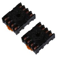 2X New 8 Round Pin 8-Pin PF083A Relay Base Socket